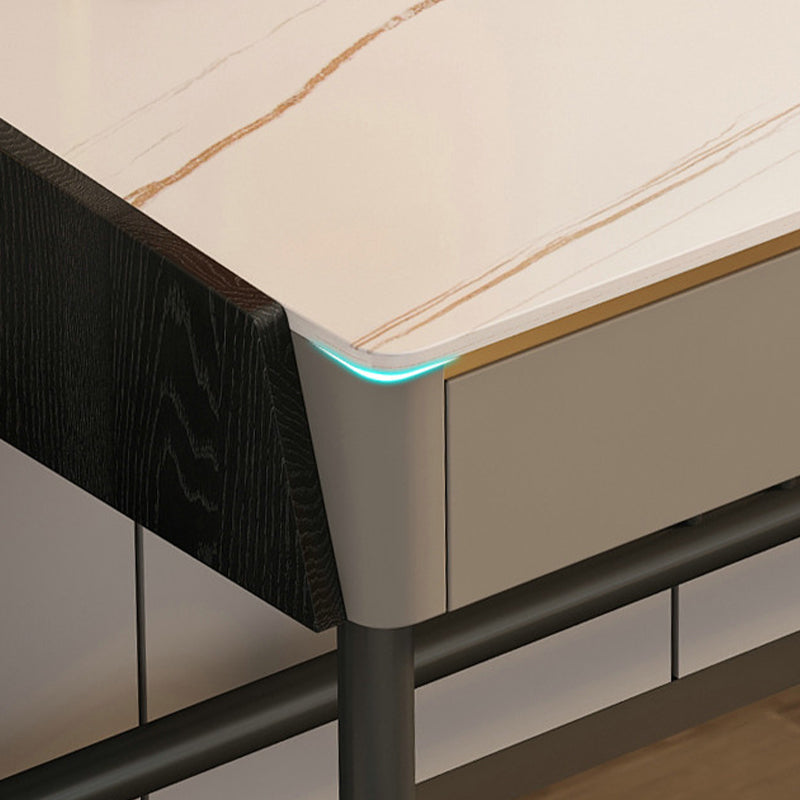 Modern Style Stone Office Desk Rectangular Shape Task Desk with 4-Legs for Home Clearhalo 'furn' 'furn_office_desk' 'Furniture' 'Office Desks' 'Office Furniture' 'office_desk' 6957778