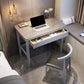 1 Drawer Writing Desk Rectangular Shaped Task Desk in Grey/Black for Home Clearhalo 'furn' 'furn_office_desk' 'Furniture' 'Office Desks' 'Office Furniture' 'office_desk' 6957831
