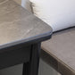 1 Drawer Writing Desk Rectangular Shaped Task Desk in Grey/Black for Home Clearhalo 'furn' 'furn_office_desk' 'Furniture' 'Office Desks' 'Office Furniture' 'office_desk' 6957839
