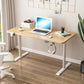 Modern Solid Wood Computer Desk Rectangular Shape Task Desk with 2-Legs for Home