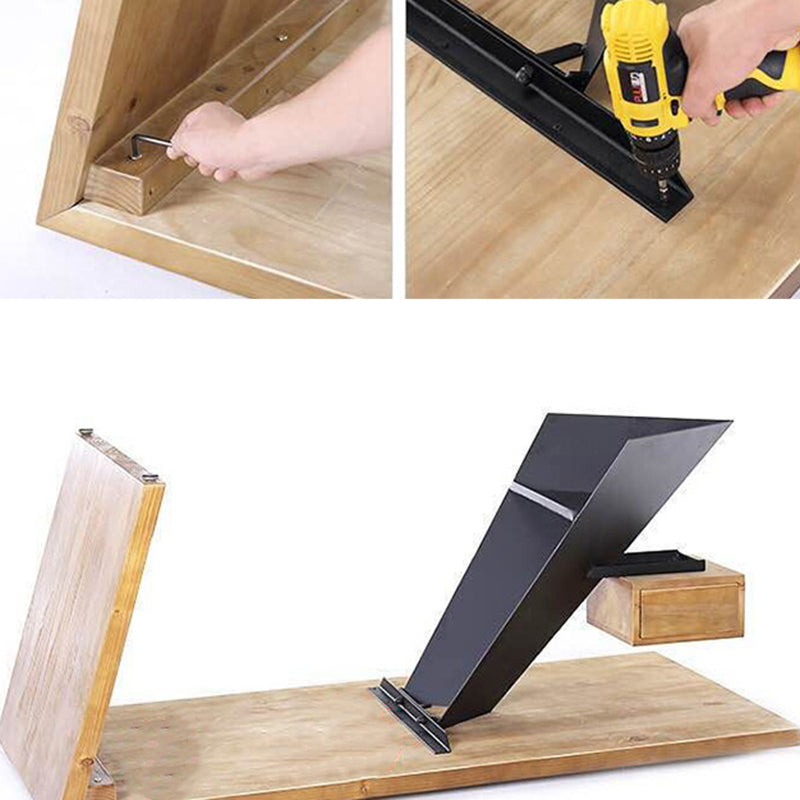 Massief hout rechthoekig schrijfbureau industrieel 29,53-inch hoge kantoorbureau