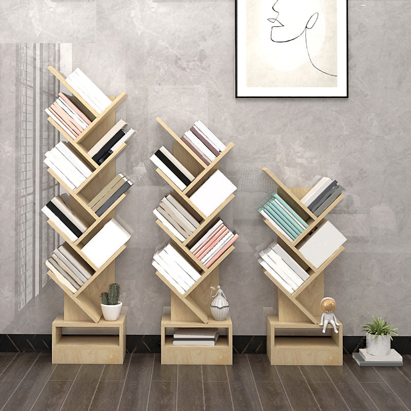 Scandinavische boekenplank Standaard Engineered Wood Gesloten Back -boekenkast