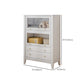 White Standard Bookshelf Modern Wooden Bookcase with Cabinets