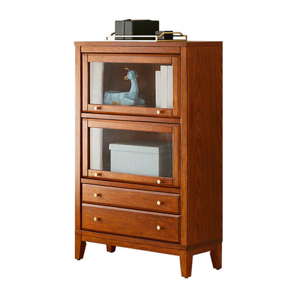 Bibliothèque en bois standard contemporaine avec armoires