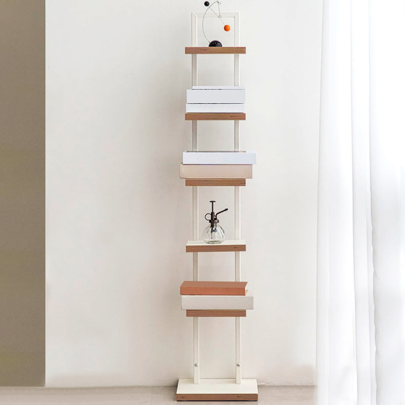 Contemporary Standard Bookshelf Open Back Engineered Wood Bookcase Clearhalo 'Bookcases' 'furn' 'furn_bookcases' 'Furniture' 'Office Furniture' 6958079