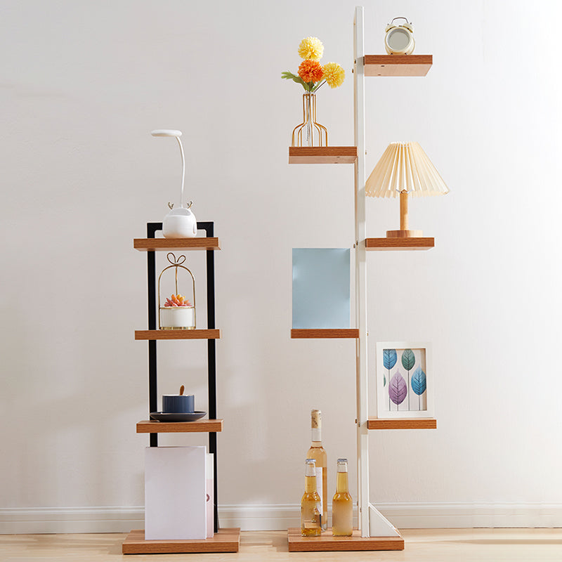 Contemporary Standard Bookshelf Open Back Engineered Wood Bookcase Clearhalo 'Bookcases' 'furn' 'furn_bookcases' 'Furniture' 'Office Furniture' 6958083