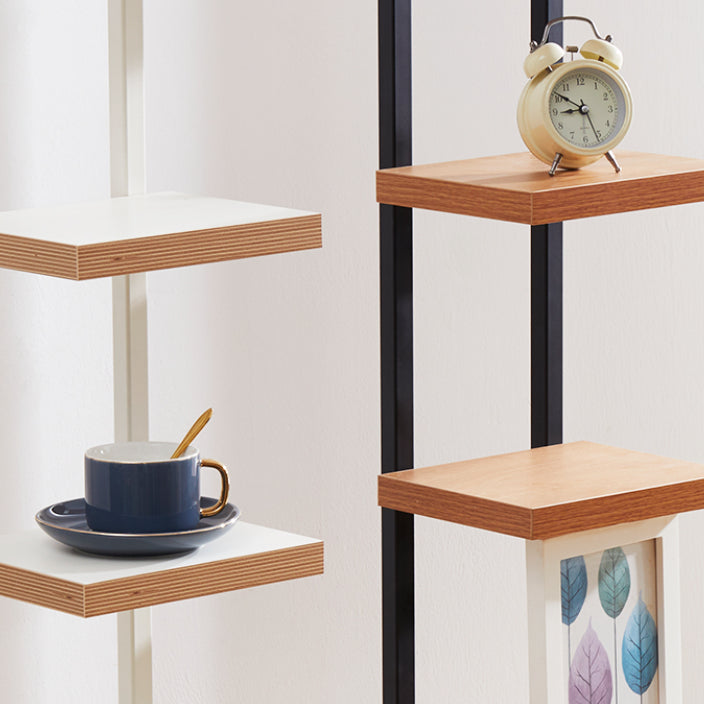 Contemporary Standard Bookshelf Open Back Engineered Wood Bookcase Clearhalo 'Bookcases' 'furn' 'furn_bookcases' 'Furniture' 'Office Furniture' 6958086