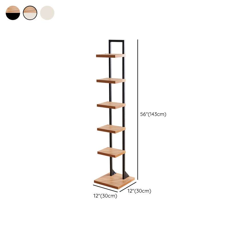 Contemporary Standard Bookshelf Open Back Engineered Wood Bookcase Clearhalo 'Bookcases' 'furn' 'furn_bookcases' 'Furniture' 'Office Furniture' 6958090