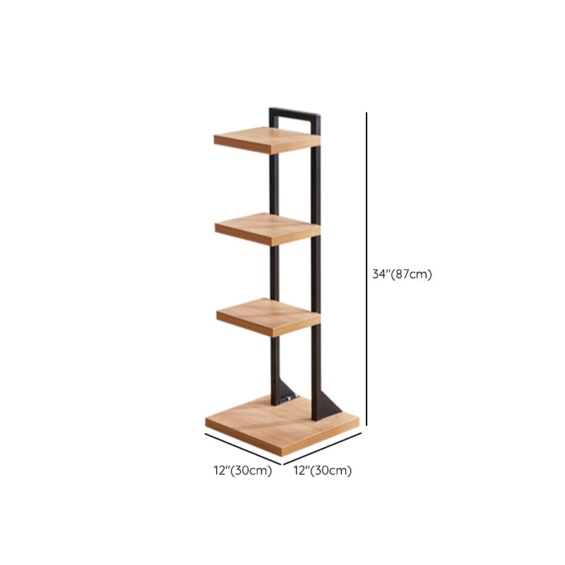 Contemporary Standard Bookshelf Open Back Engineered Wood Bookcase Clearhalo 'Bookcases' 'furn' 'furn_bookcases' 'Furniture' 'Office Furniture' 6958091