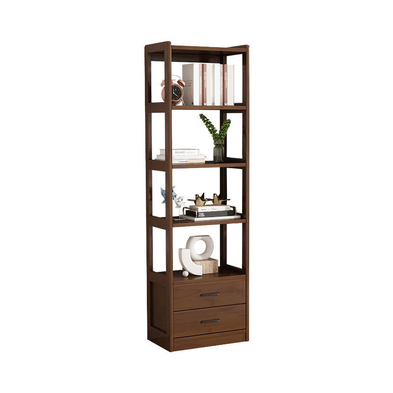 Modern Style Open Back Bookshelf Standard Wooden Shelf Bookcase