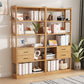 Modern Style Open Back Bookshelf Standard Wooden Shelf Bookcase