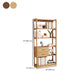 Modern Style Open Back Bookshelf Standard Wooden Shelf Bookcase