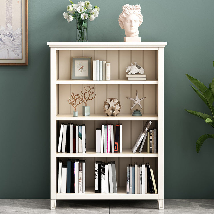 Scandinave fermé à l'arrière standard bibliothèque en bois en blanc