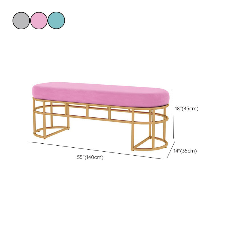 Banc d'entrée de style moderne banc de siège en métal, largeur de 14 pouces