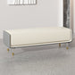 Glam Cushioned Seating Bench Rectangle Entryway and Bedroom Bench Gray Clearhalo 'Benches' 'Chairs & Seating' 'furn' 'furn_benches' 'Furniture' 'Living Room Furniture' 6958181