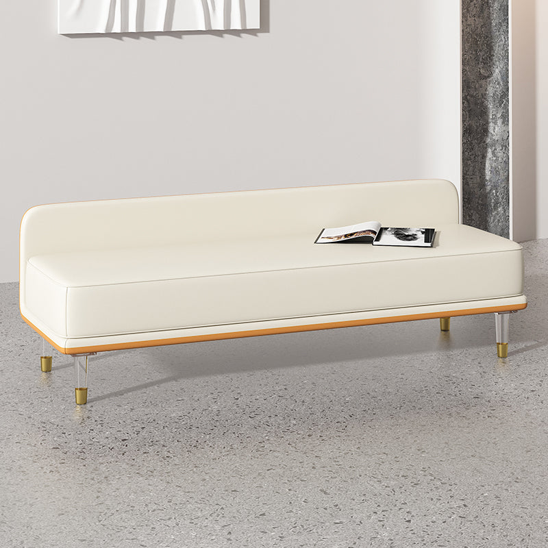 Glam Cushioned Seating Bench Rectangle Entryway and Bedroom Bench Orange Clearhalo 'Benches' 'Chairs & Seating' 'furn' 'furn_benches' 'Furniture' 'Living Room Furniture' 6958187