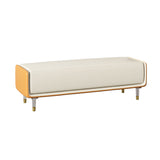 Glam Cushioned Seating Bench Rectangle Entryway and Bedroom Bench Clearhalo 'Benches' 'Chairs & Seating' 'furn' 'furn_benches' 'Furniture' 'Living Room Furniture' 6958191