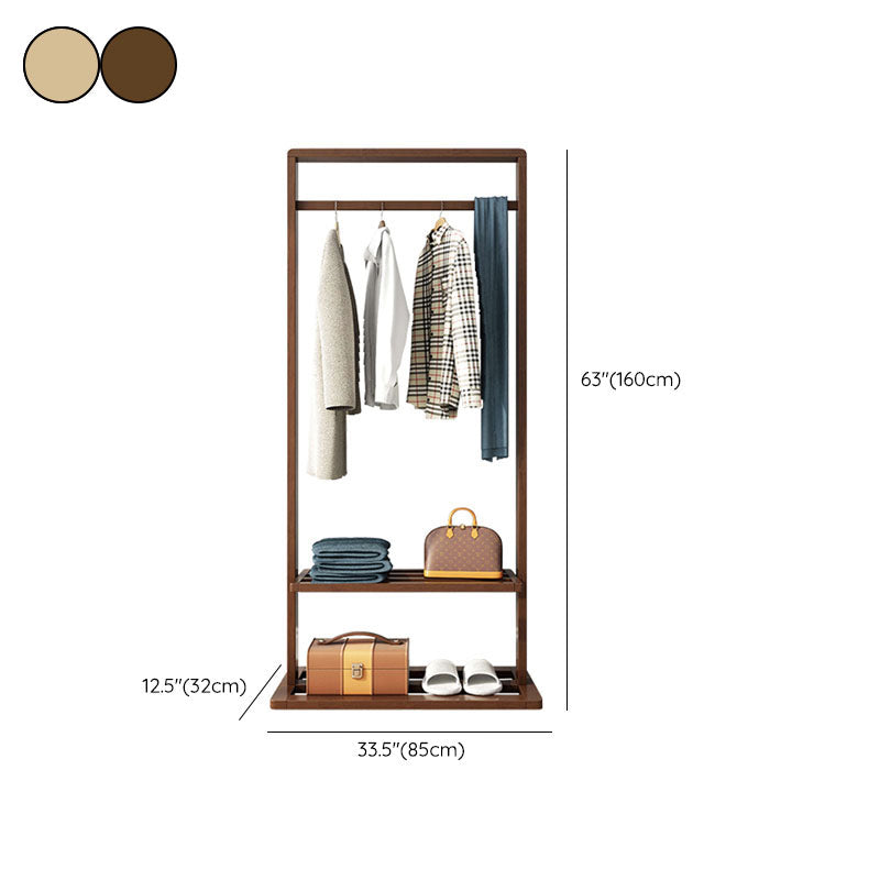 Zeitgenössische Aufbewahrungsgarderobe, freistehende Holzgarderobe für das Wohnzimmer