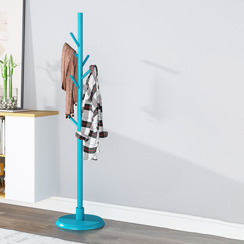 Moderne jas hangers vrijstaand houten rek met jashaken