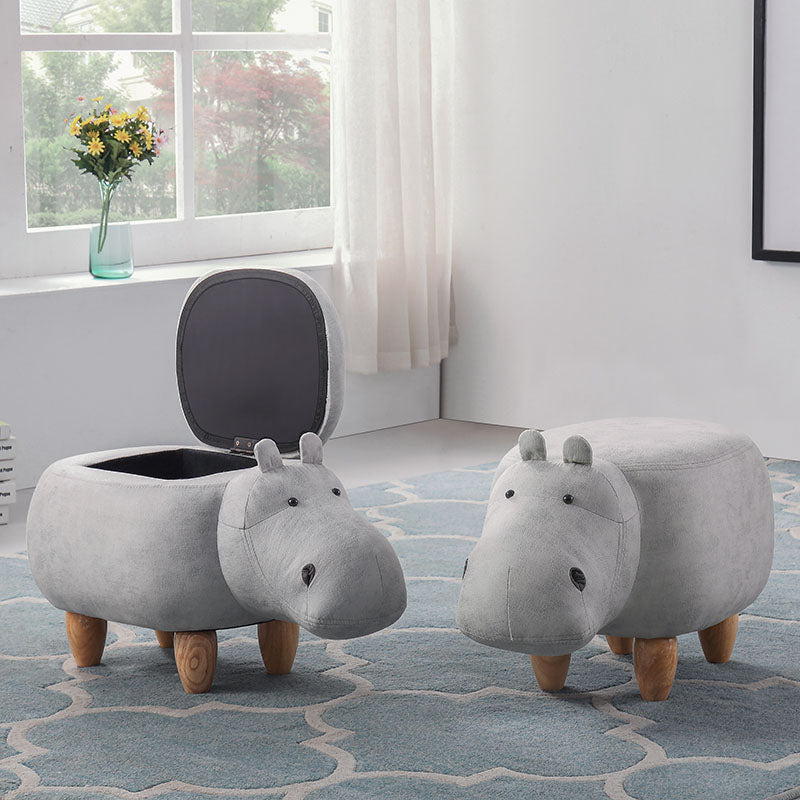 Leather Standard Stool Modern Style Simple Household Hippo Footstool Clearhalo 'furn' 'furn_ottomans_poufs' 'Furniture' 'Living Room Furniture' 'Ottomans & Poufs' 'ottomans_poufs' 6958333
