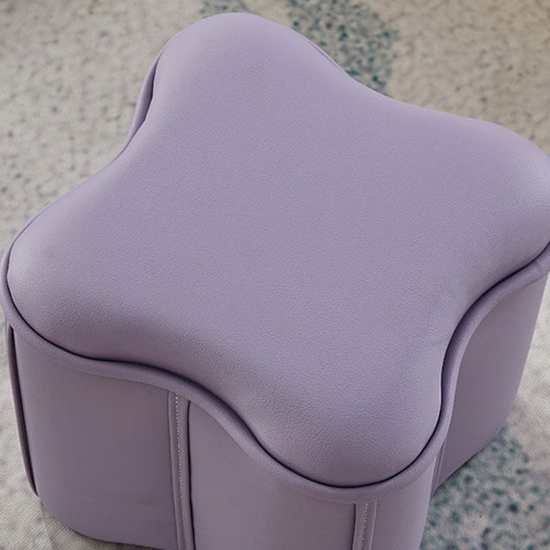 Solid Color Leather Standard Stool Modern Style Simple Unique Shape Footrest Clearhalo 'furn' 'furn_ottomans_poufs' 'Furniture' 'Living Room Furniture' 'Ottomans & Poufs' 'ottomans_poufs' 6958399