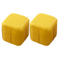 Solid Color Leather Standard Stool Modern Style Simple Unique Shape Footrest Yellow 2 Piece Set Clearhalo 'furn' 'furn_ottomans_poufs' 'Furniture' 'Living Room Furniture' 'Ottomans & Poufs' 'ottomans_poufs' 6958403