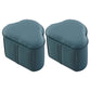 Solid Color Leather Standard Stool Modern Style Simple Unique Shape Footrest Blue 2 Piece Set Clearhalo 'furn' 'furn_ottomans_poufs' 'Furniture' 'Living Room Furniture' 'Ottomans & Poufs' 'ottomans_poufs' 6958408