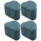 Solid Color Leather Standard Stool Modern Style Simple Unique Shape Footrest Blue 4 Piece Set Clearhalo 'furn' 'furn_ottomans_poufs' 'Furniture' 'Living Room Furniture' 'Ottomans & Poufs' 'ottomans_poufs' 6958410