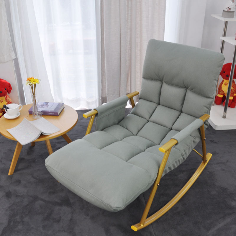 Single Modern Style Chaise Lazy Sofa Chair Lounge Leisure Rocking Chair Green Clearhalo 'Chairs & Seating' 'furn' 'furn_rocking_chairs' 'Furniture' 'Living Room Furniture' 'Rocking Chairs' 'rocking_chairs' 6958437