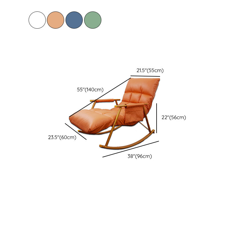 Single Modern Style Chaise Lazy Sofa Chair Lounge Leisure Rocking Chair Clearhalo 'Chairs & Seating' 'furn' 'furn_rocking_chairs' 'Furniture' 'Living Room Furniture' 'Rocking Chairs' 'rocking_chairs' 6958443