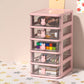 Transparent File Cabinet Plastic Drawers Vertical Filing Cabinet for Home and Office Pink 5 Clearhalo 'Filing Cabinets' 'filling_cabinets' 'furn' 'furn_filling_cabinets' 'Furniture' 'Office Furniture' 6958634