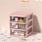 Transparent File Cabinet Plastic Drawers Vertical Filing Cabinet for Home and Office Pink 3 Clearhalo 'Filing Cabinets' 'filling_cabinets' 'furn' 'furn_filling_cabinets' 'Furniture' 'Office Furniture' 6958646