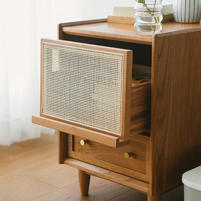 2 cassetti glam accento comodino antico comodino da letto con gambe