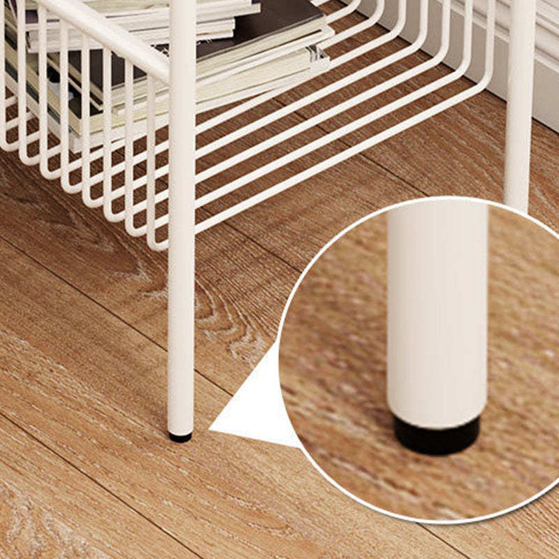 Comodino da tavolo accento glam comodino di finitura antica con gambe