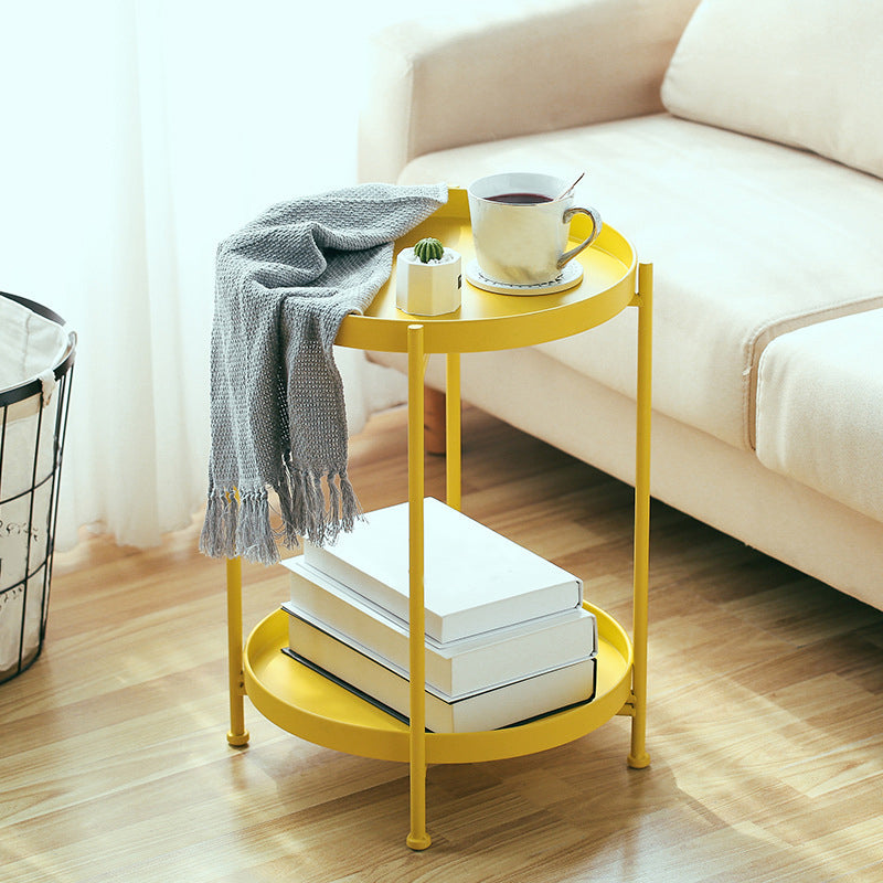 オープンストレージアクセントテーブルナイトスタンドアンティークフィニッシュベッドナイトスタンド2つの棚付き