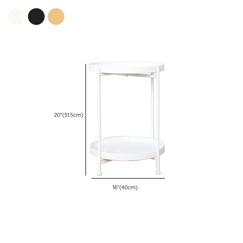 オープンストレージアクセントテーブルナイトスタンドアンティークフィニッシュベッドナイトスタンド2つの棚付き