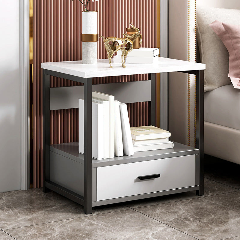 Drawer Storage Accent Table Nightstand Antique Finish Modern Bed Nightstand Grey 1 Piece 1 Clearhalo 'Bedroom Furniture' 'furn' 'furn_night_stand' 'Furniture' 'night_stand' 'Nightstands' 6958957