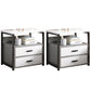 Drawer Storage Accent Table Nightstand Antique Finish Modern Bed Nightstand Grey 2 Piece Set 2 Clearhalo 'Bedroom Furniture' 'furn' 'furn_night_stand' 'Furniture' 'night_stand' 'Nightstands' 6958964