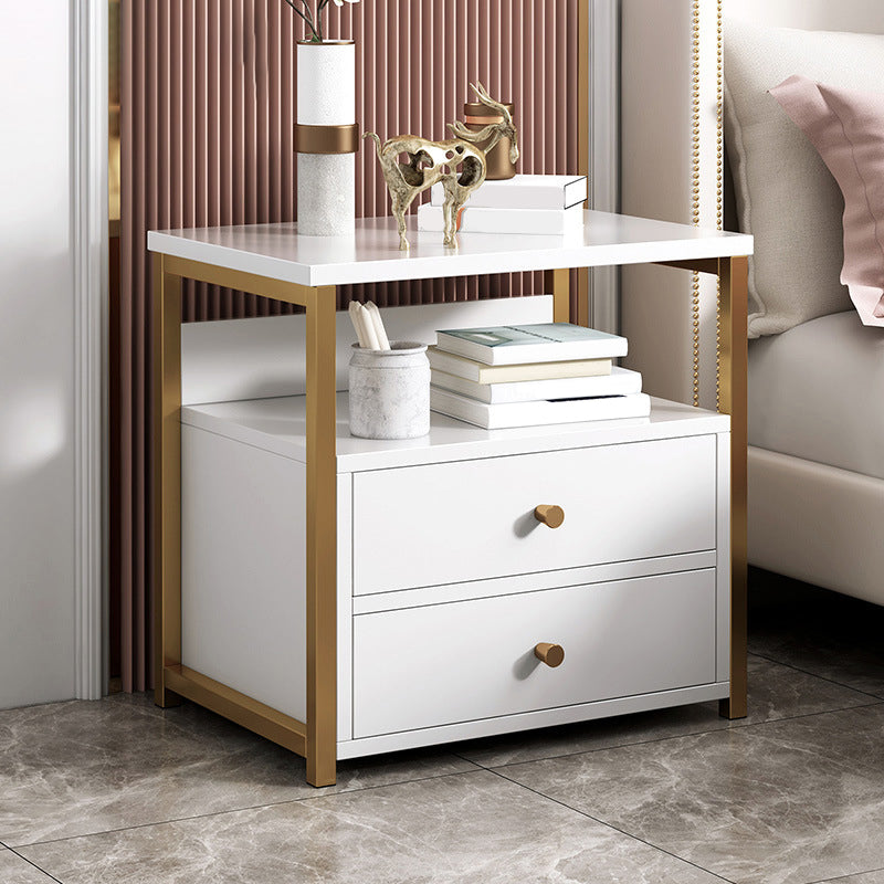 Drawer Storage Accent Table Nightstand Antique Finish Modern Bed Nightstand White 1 Piece 2 Clearhalo 'Bedroom Furniture' 'furn' 'furn_night_stand' 'Furniture' 'night_stand' 'Nightstands' 6958965