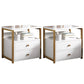 Drawer Storage Accent Table Nightstand Antique Finish Modern Bed Nightstand White 2 Piece Set 2 Clearhalo 'Bedroom Furniture' 'furn' 'furn_night_stand' 'Furniture' 'night_stand' 'Nightstands' 6958966
