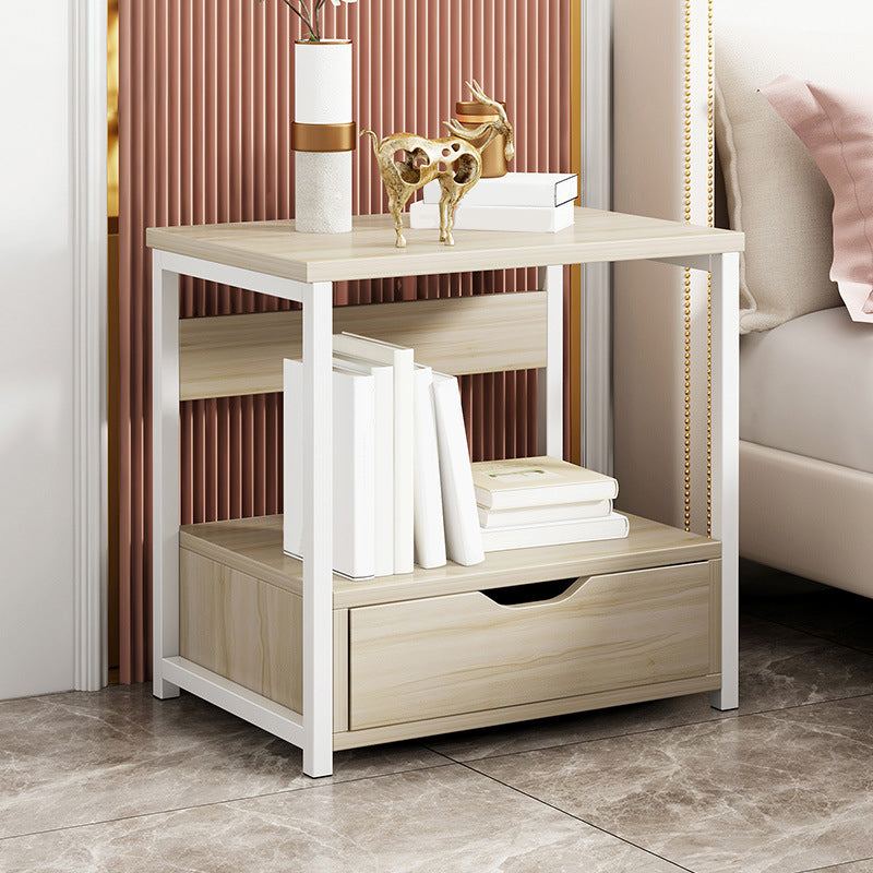 Drawer Storage Accent Table Nightstand Antique Finish Modern Bed Nightstand Natural 1 Piece 1 Clearhalo 'Bedroom Furniture' 'furn' 'furn_night_stand' 'Furniture' 'night_stand' 'Nightstands' 6958967