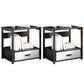 Drawer Storage Accent Table Nightstand Antique Finish Modern Bed Nightstand Black 2 Piece Set 1 Clearhalo 'Bedroom Furniture' 'furn' 'furn_night_stand' 'Furniture' 'night_stand' 'Nightstands' 6958970
