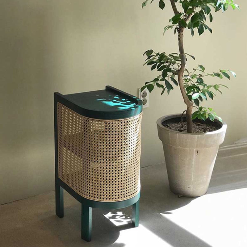 Open opslag eigentijds accenttafel nachtkastje antiek afwerking nachtkastje met planken met planken