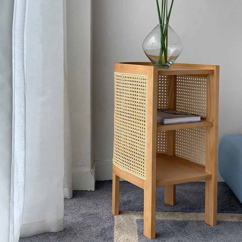 Open opslag eigentijds accenttafel nachtkastje antiek afwerking nachtkastje met planken met planken