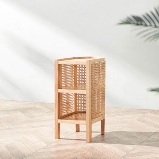 オープンストレージコンテンポラリーアクセントテーブルナイトスタンドアンティークフィニッシュナイトスタンド棚付き