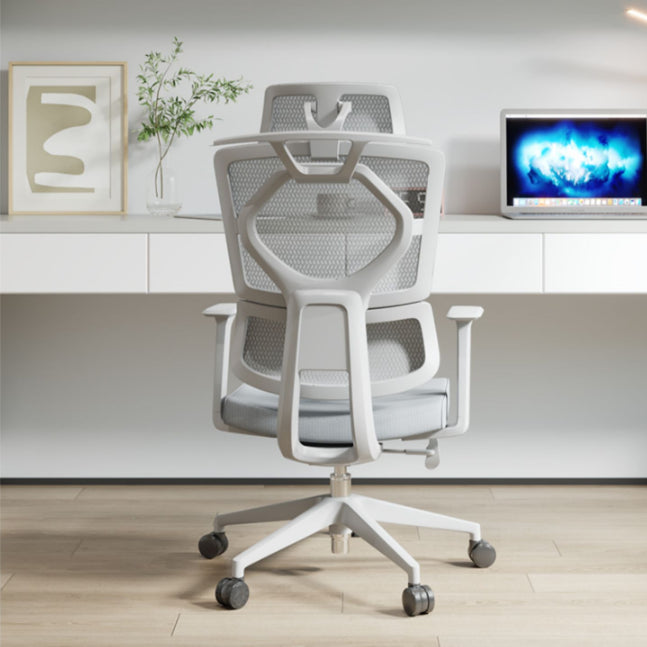 Fixed Arms Desk Chair Adjustable Seat Height Chair with Breathable Back Clearhalo 'furn' 'furn_office_chair' 'Furniture' 'Office Chairs' 'Office Furniture' 'office_chair' 6959101