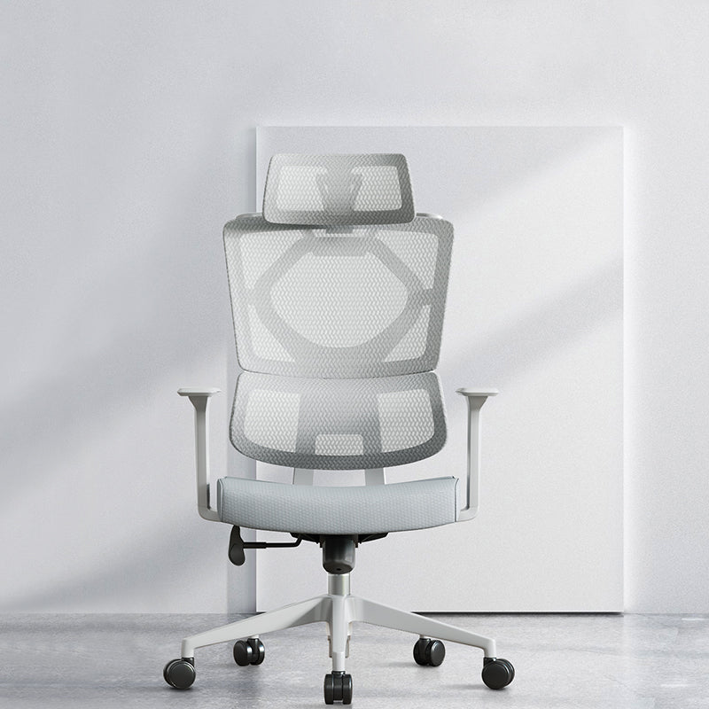 Fixed Arms Desk Chair Adjustable Seat Height Chair with Breathable Back 1 Piece Clearhalo 'furn' 'furn_office_chair' 'Furniture' 'Office Chairs' 'Office Furniture' 'office_chair' 6959102