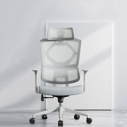 Fixed Arms Desk Chair Adjustable Seat Height Chair with Breathable Back 1 Piece Clearhalo 'furn' 'furn_office_chair' 'Furniture' 'Office Chairs' 'Office Furniture' 'office_chair' 6959102