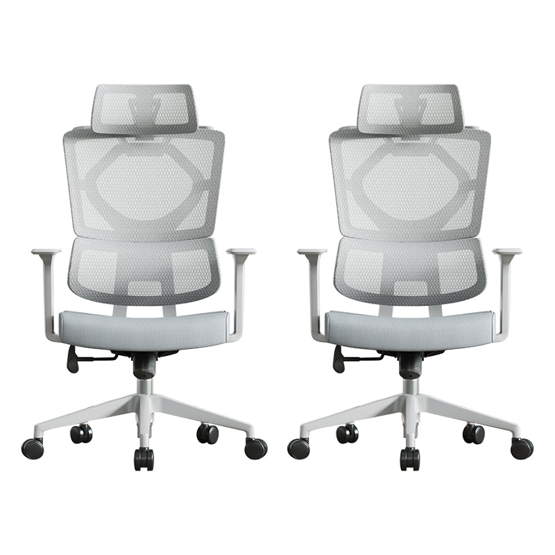 Fixed Arms Desk Chair Adjustable Seat Height Chair with Breathable Back 2 Piece Set Clearhalo 'furn' 'furn_office_chair' 'Furniture' 'Office Chairs' 'Office Furniture' 'office_chair' 6959103