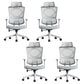 Fixed Arms Desk Chair Adjustable Seat Height Chair with Breathable Back 4 Piece Set Clearhalo 'furn' 'furn_office_chair' 'Furniture' 'Office Chairs' 'Office Furniture' 'office_chair' 6959105